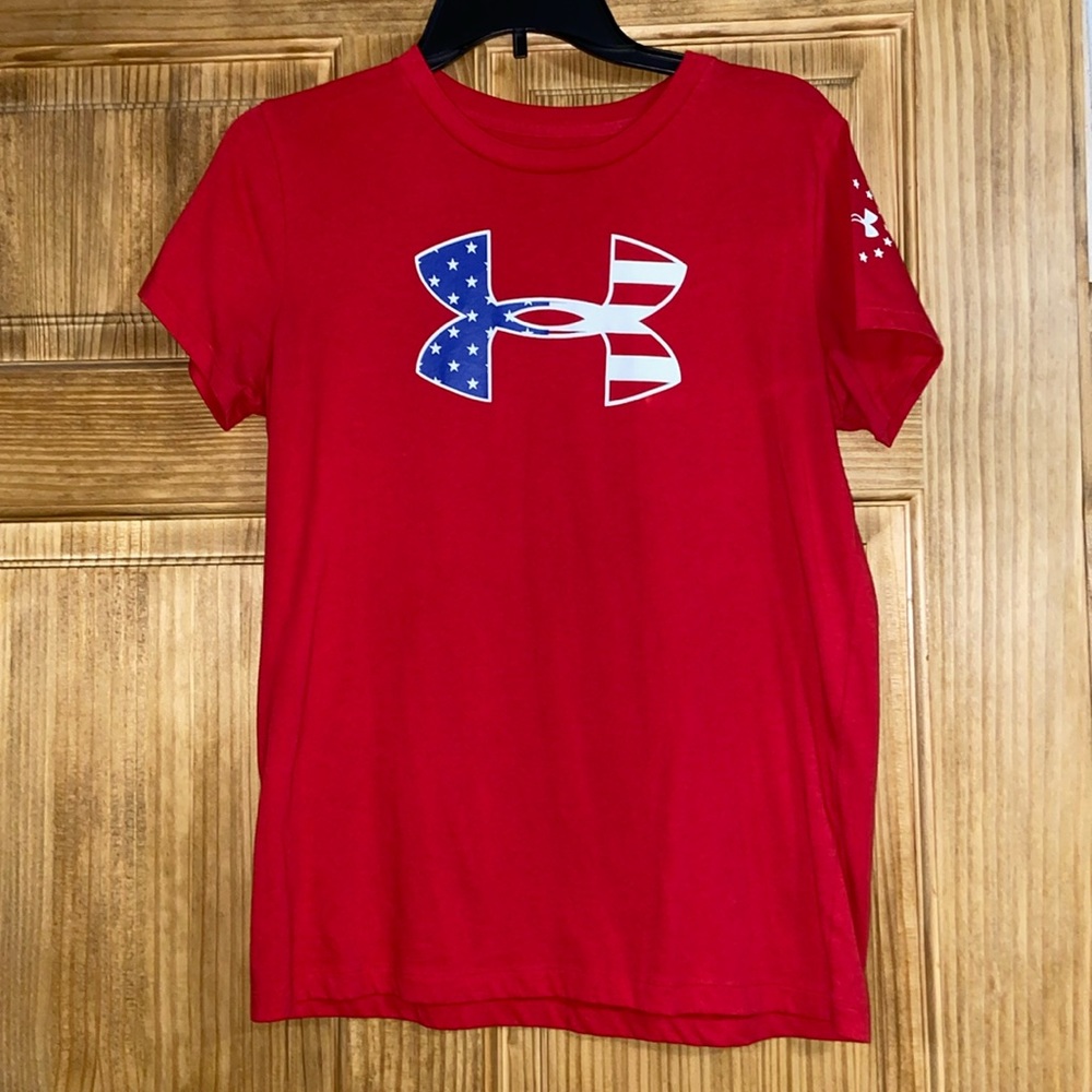 Red Under Armor Freedom tee